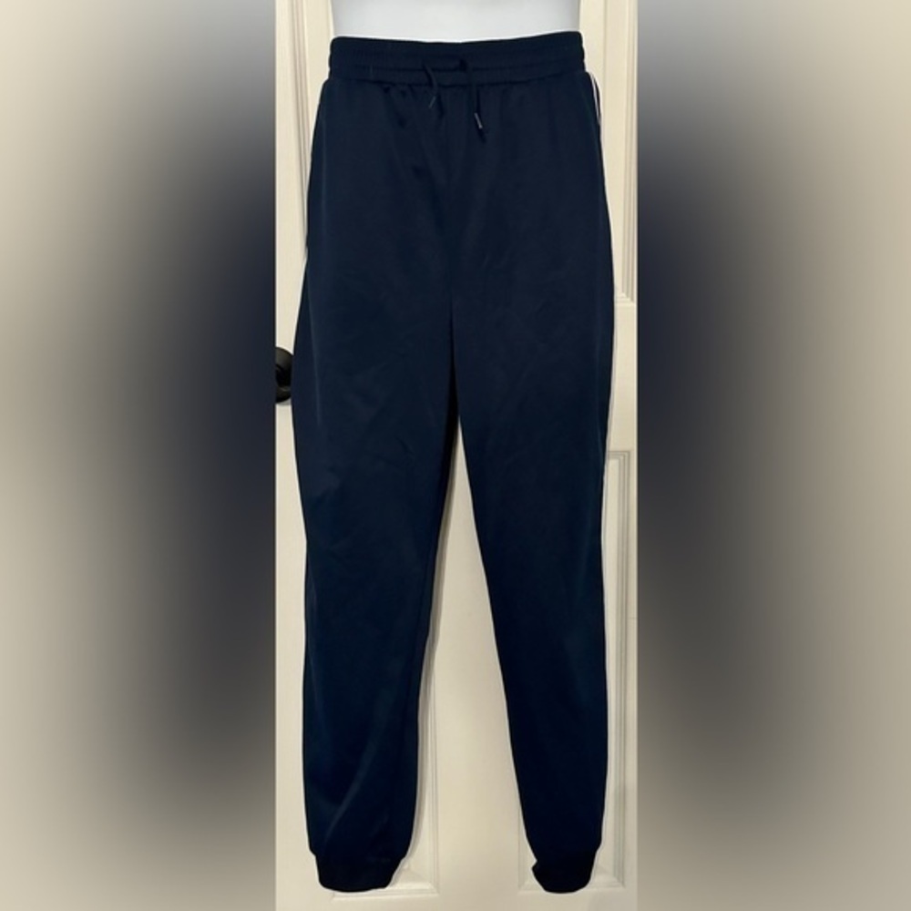 Tek Gear Kids Navy Blue Track Sweatpants White Side Stripe Size XL 18/20